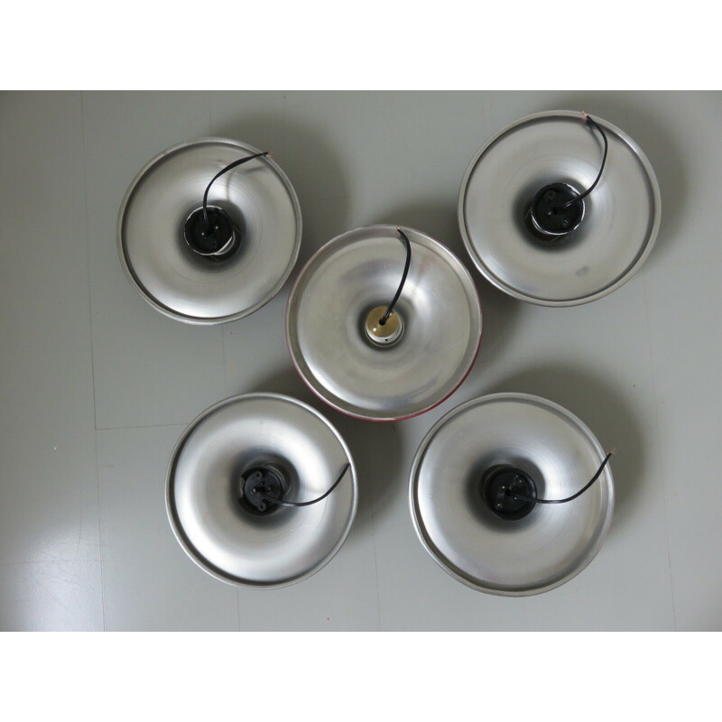 Set of 5 vintage wall lamps by Targetti Sankey, Italy 1970s