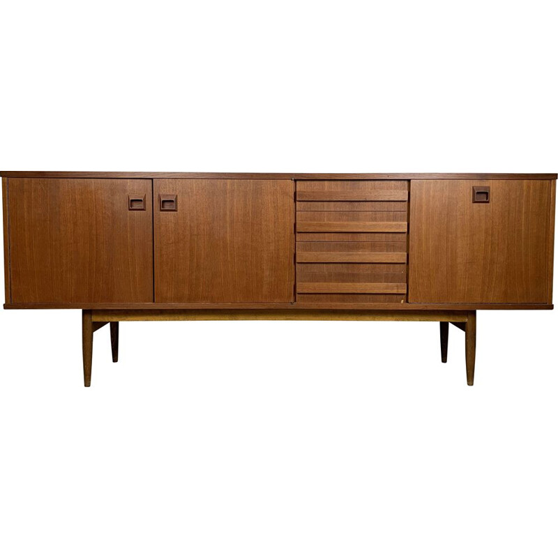 Large vintage scandinavian teak sideboard for Eros, 1960s