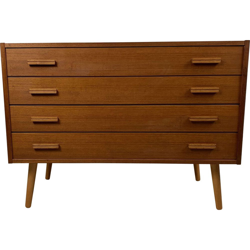 Scandinavian vintage teak chest of 4 drawers from Falsigs Møbelfabrik, 1960