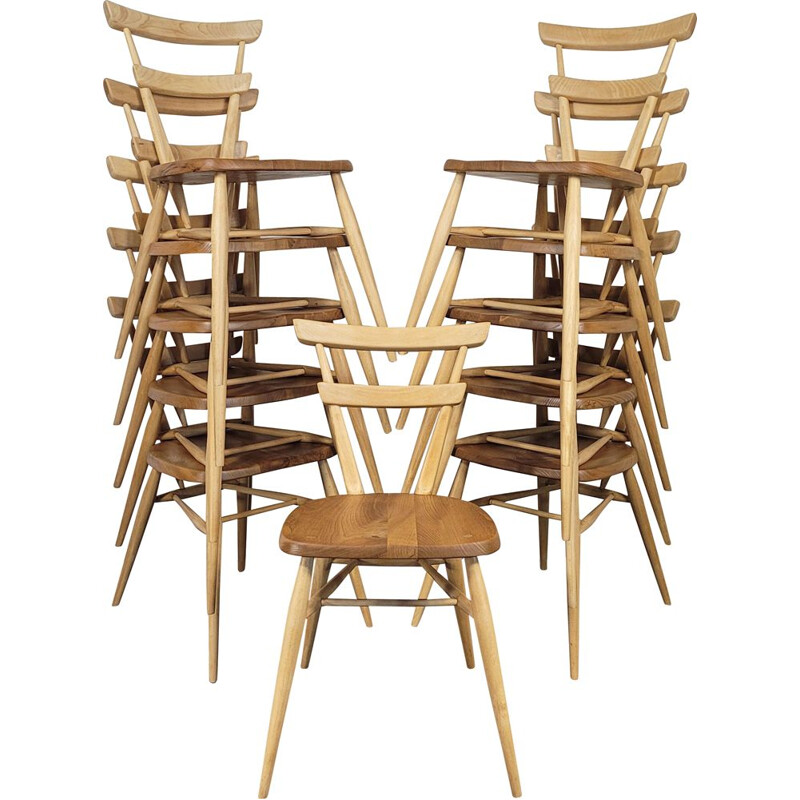 Mid-century No.1 double back stacking dining chair by Ercol, 1960s