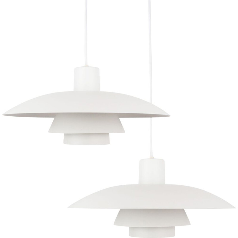 Pair of danish vintage pendant lamps PH 43 by Poul Henningsen for Louis Poulsen, 1966s