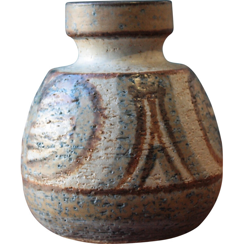 Small Danish Soholm Stentoj vase in ceramic, Noomi BACKHAUSEN - 1970s