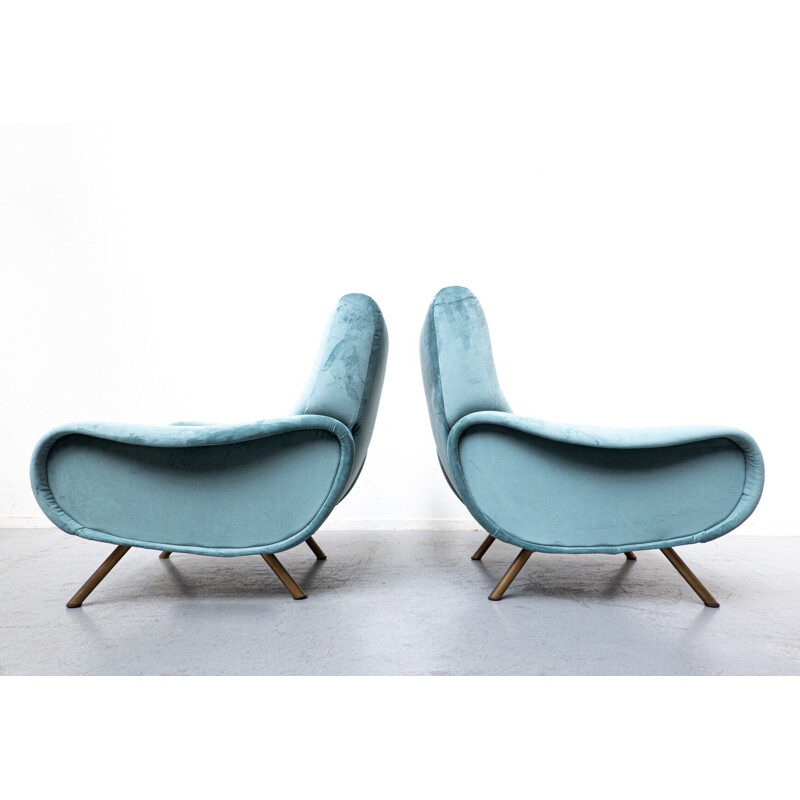 Pareja de sillones vintage modelo Lady de Marco Zanuso para Arflex, 1950