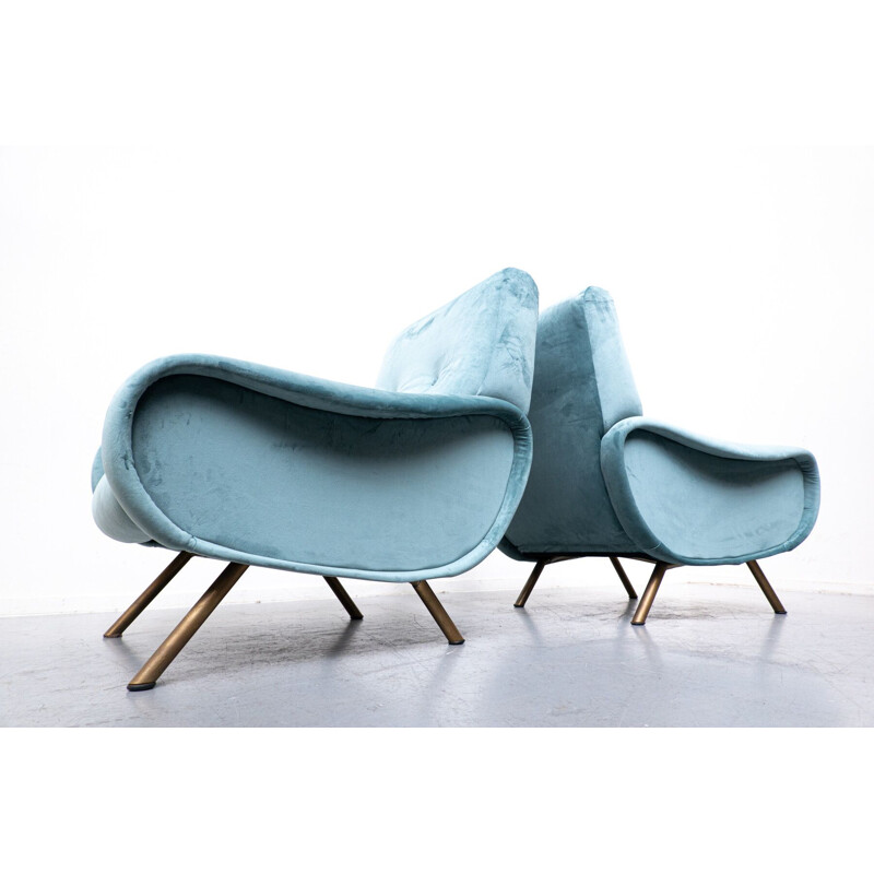 Paire de fauteuils vintage modèle Lady par Marco Zanuso pour Arflex, 1950