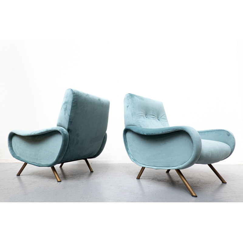 Pareja de sillones vintage modelo Lady de Marco Zanuso para Arflex, 1950