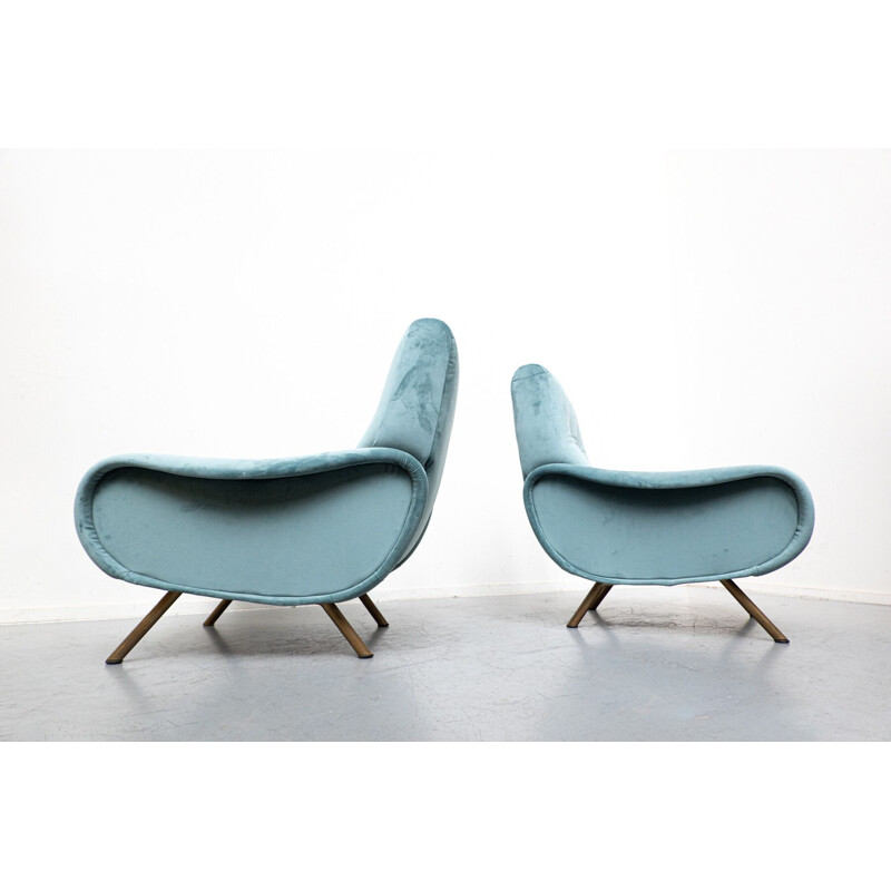 Paar vintage fauteuils model Lady van Marco Zanuso voor Arflex, 1950