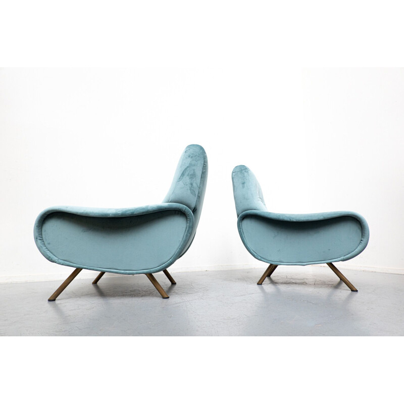 Pair of vintage armchairs model Lady by Marco Zanuso for Arflex, 1950