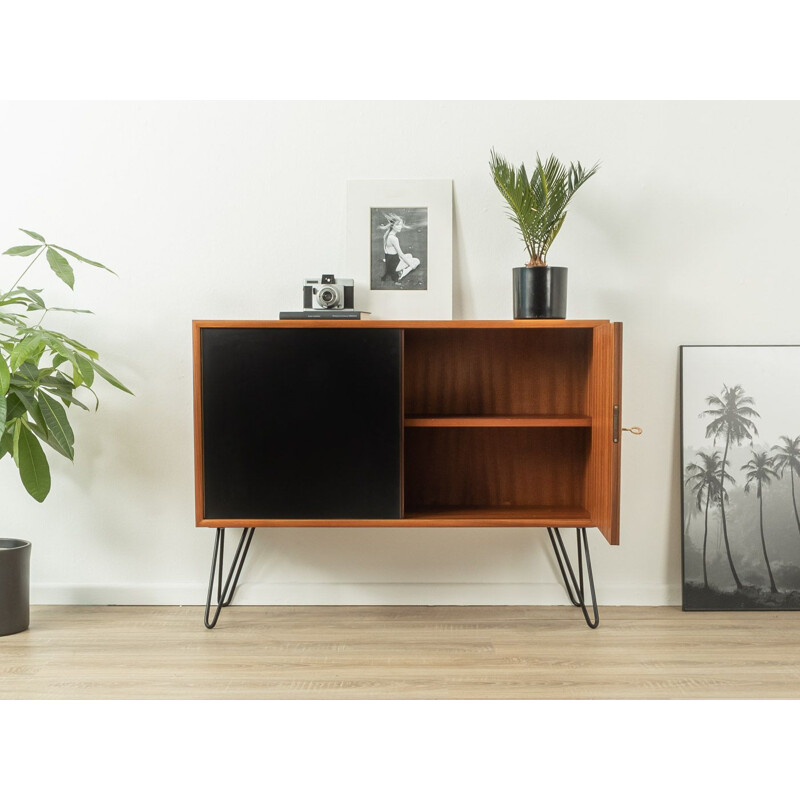 Vintage teak black and white highboard by WK Möbel, Germany 1960s