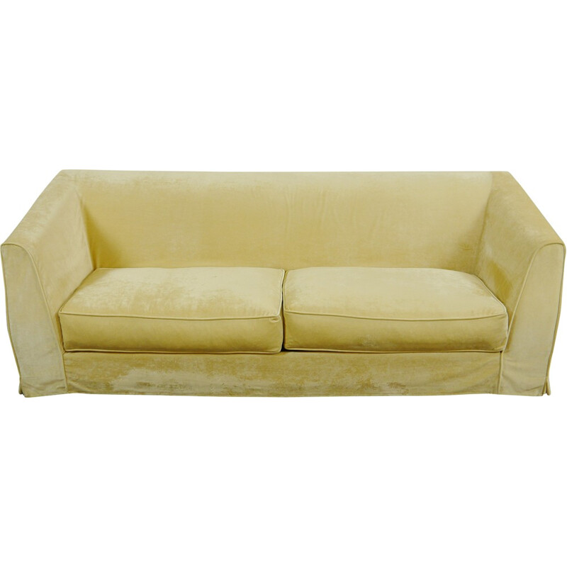 Promemoria "Gustavo" sofa in yellow velvet - 2000s