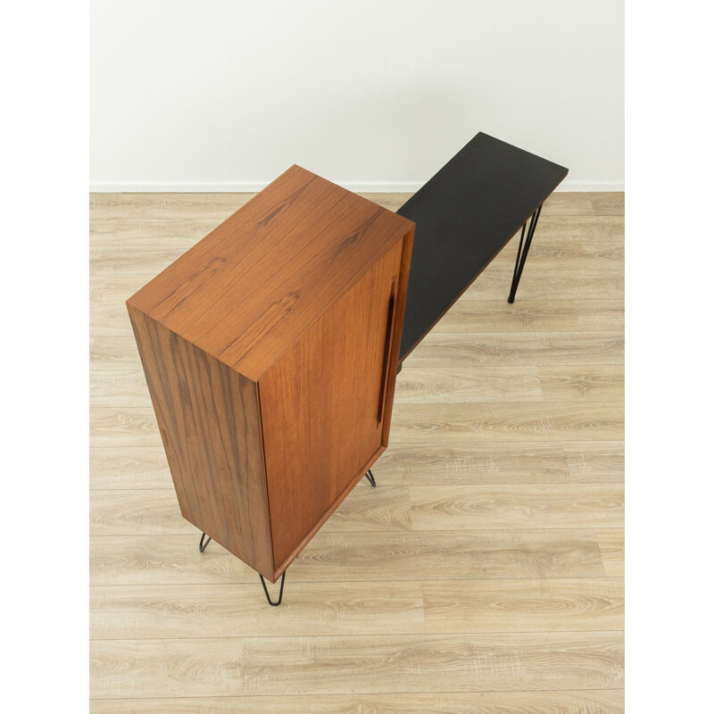 Vintage teak cabinet with desk by Heinrich Riestenpatt, Germany 1960s