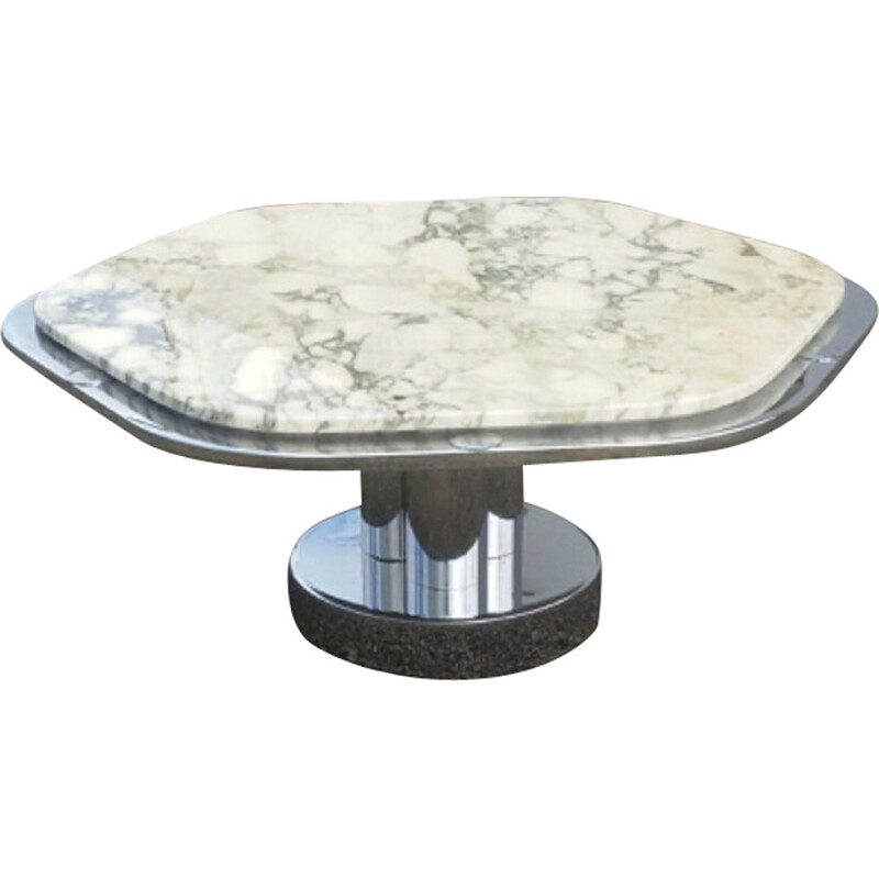 Italian coffee table in marble - 1970s