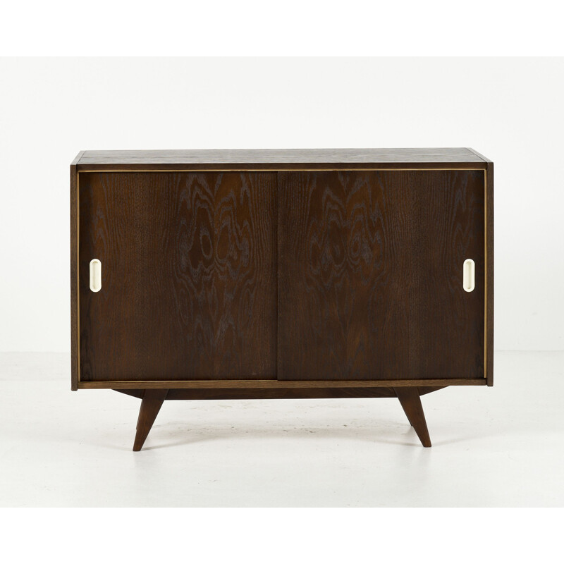 Vintage oak sideboard U-452 by Jiří Jiroutek for Interier Praha, Czechoslovakia 1960