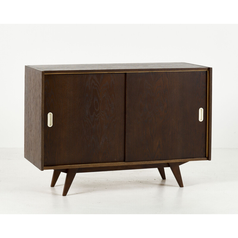 Vintage oak sideboard U-452 by Jiří Jiroutek for Interier Praha, Czechoslovakia 1960