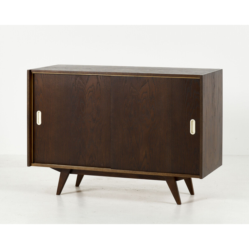 Vintage oak sideboard U-452 by Jiří Jiroutek for Interier Praha, Czechoslovakia 1960