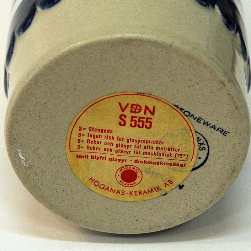 Pareja de aceiteras y vinagreras de cerámica de Höganäs, Suecia 1970