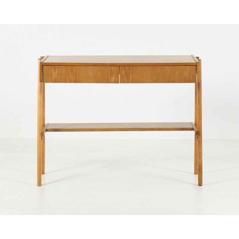 Vintage two drawers console, Czechoslovakian 1960
