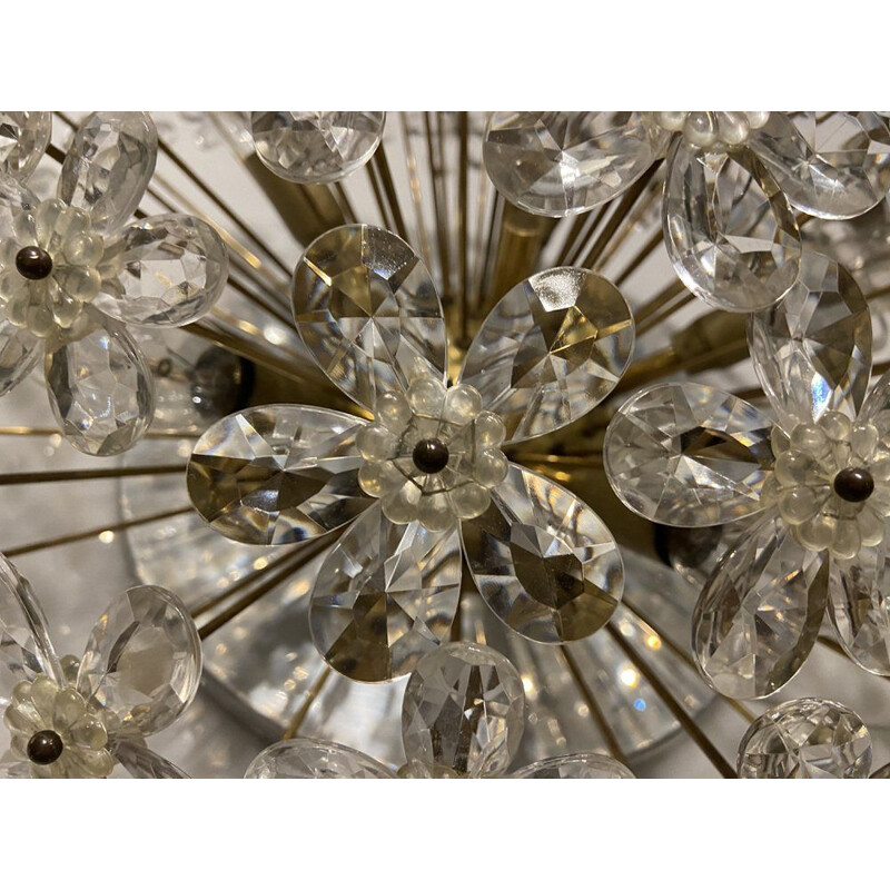 Vintage crystal chandelier, Italy 1960