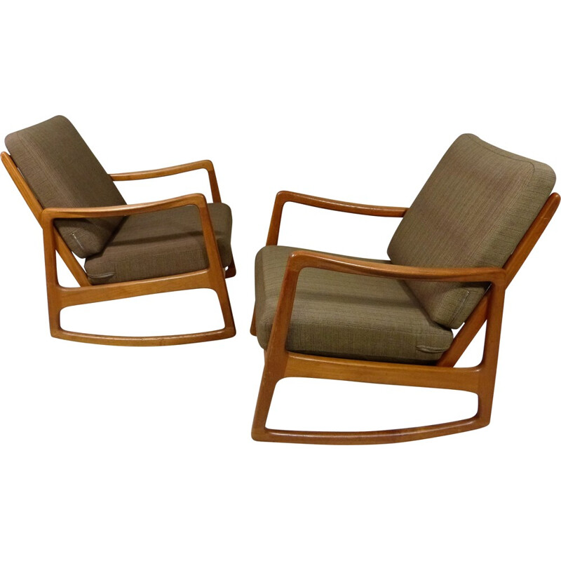 France & Son rocking chair, Ole WANSCHER - 1960s
