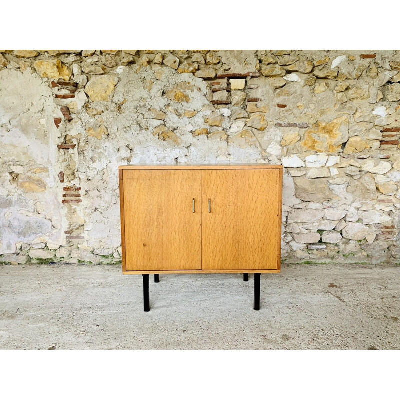 Vintage 2 doors highboard with metal legs, 1950