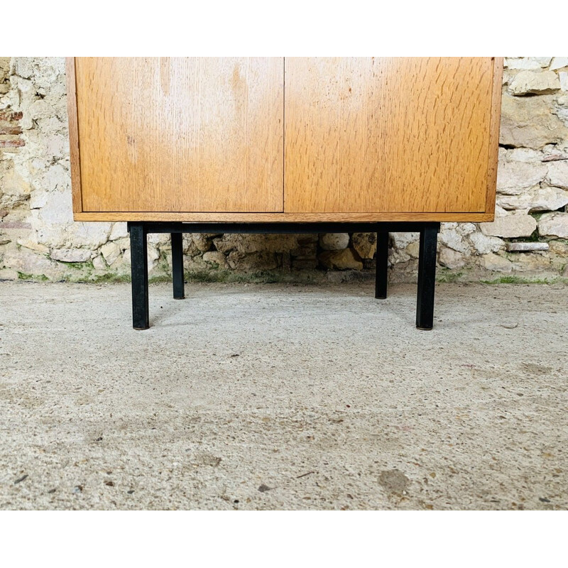 Vintage 2 doors highboard with metal legs, 1950