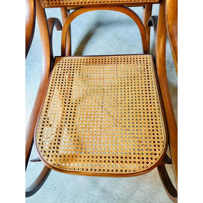 Vintage rattan rocking chair by Luigi Crassevig, Italy