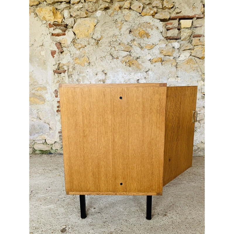 Vintage 2 doors highboard with metal legs, 1950