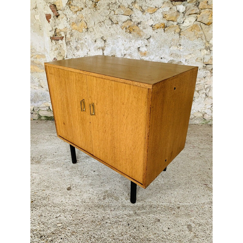 Vintage 2 doors highboard with metal legs, 1950