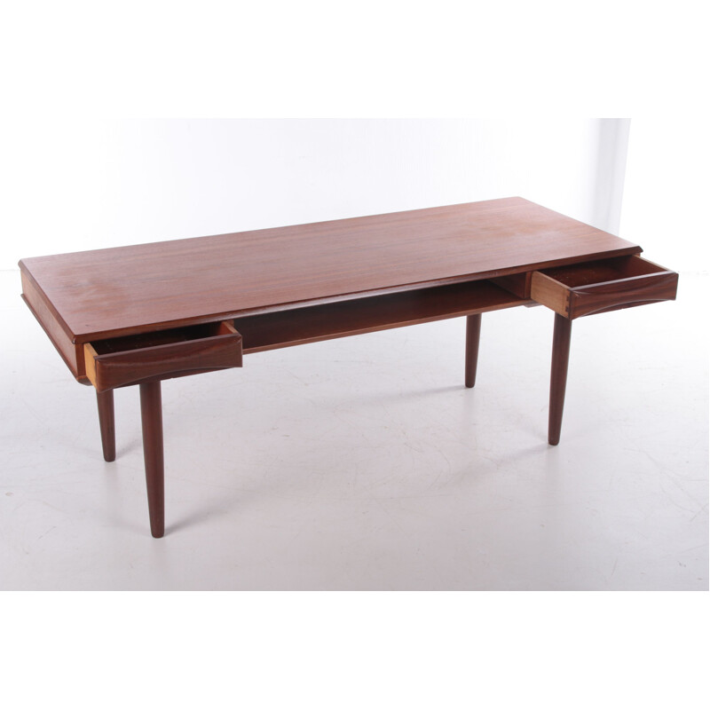 Vintage teak desk by Dyrlund, Denmark 1960