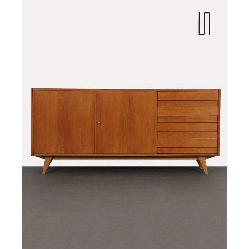 Vintage U-460 wooden sideboard by Jiroutek for Interier Praha, 1960