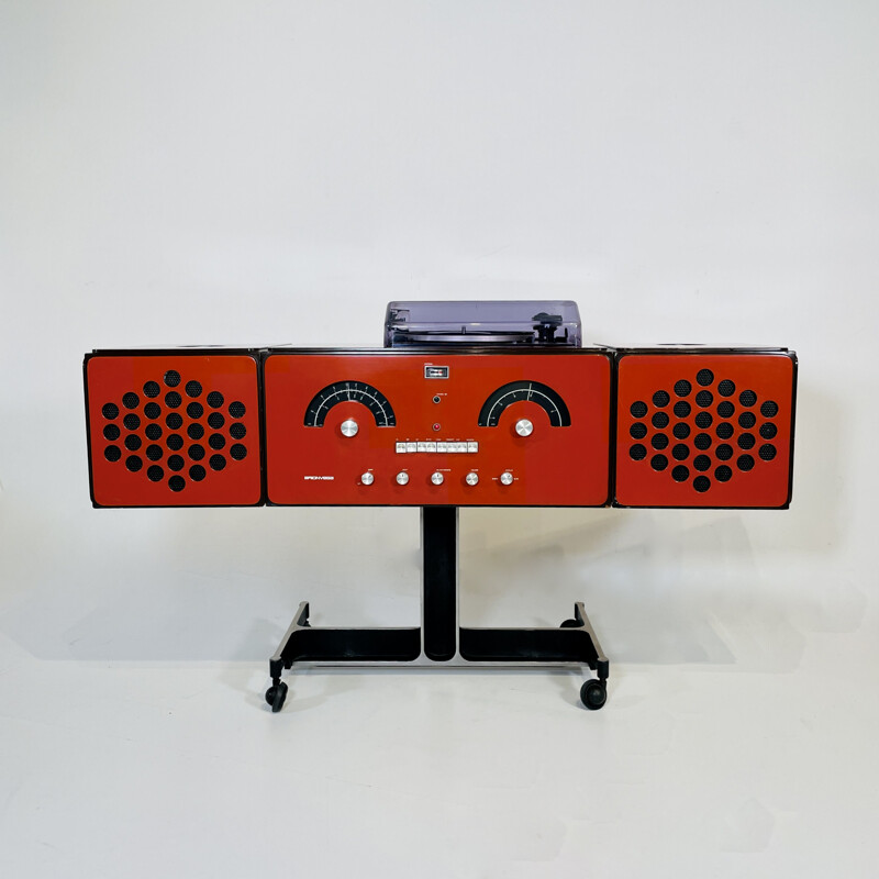 Système audio vintage par Pier Giacomo et Achille Castiglioni pour Brionvega, Italie 1965