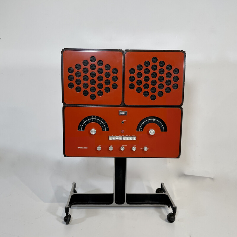 Système audio vintage par Pier Giacomo et Achille Castiglioni pour Brionvega, Italie 1965