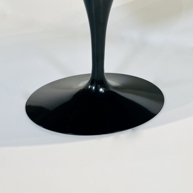 Vintage black marble Marquina oval table by Eero Saarinen for Knoll Studio