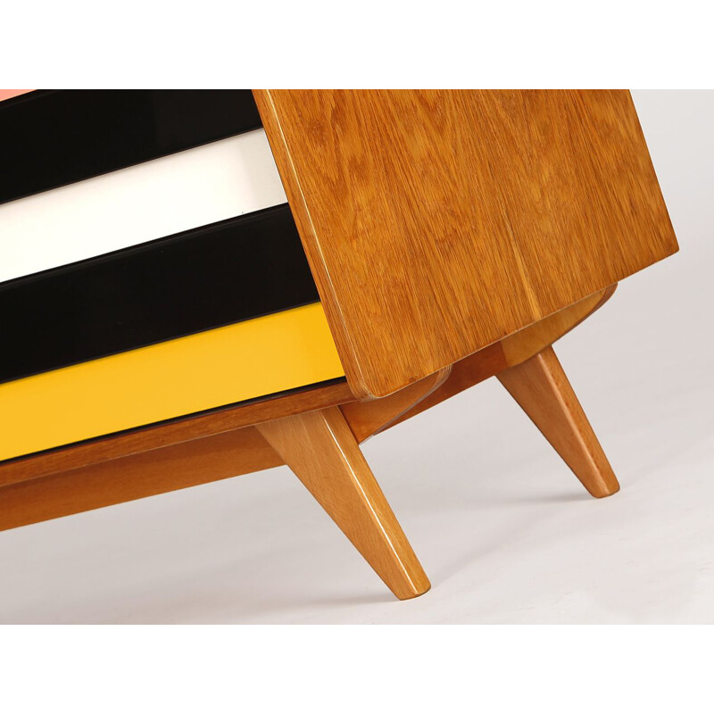 Mid century multicolored sideboard U 460 by Jiri Jiroutek for Interier Praha, Czechoslovakia 1960s