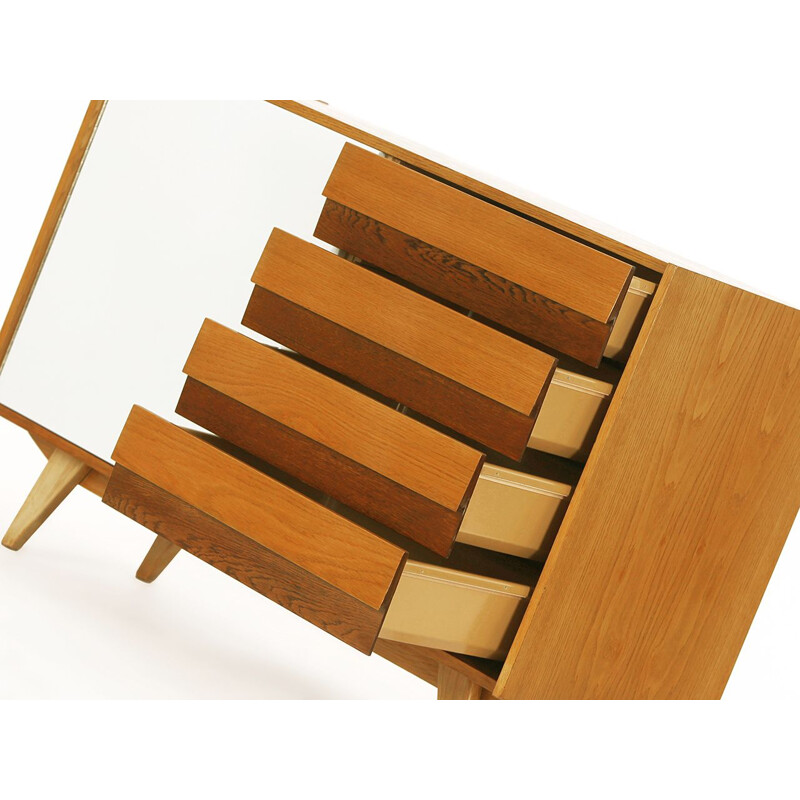 Mid century highboard U 458 with four drawers by Jiri Jiroutek for Interier Praha, 1960s