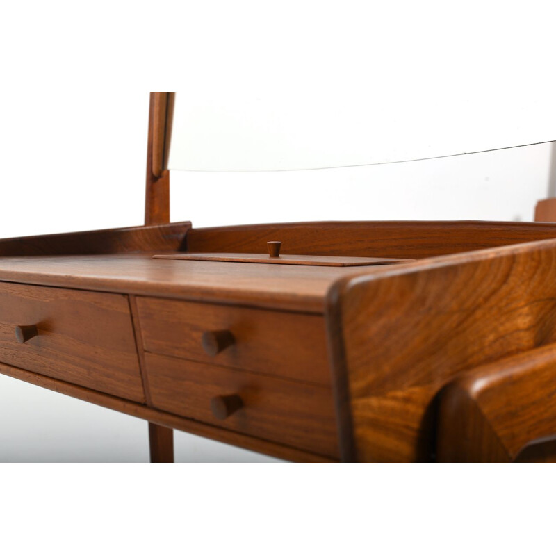 Mid century Danish vanity dressing table in teak, 1950s