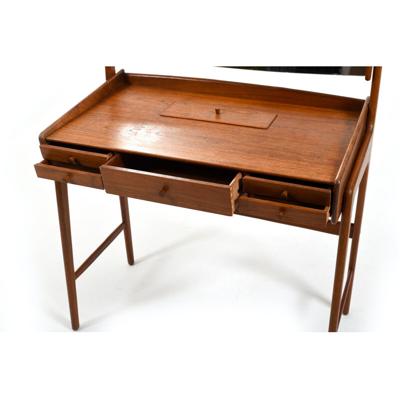 Mid century Danish vanity dressing table in teak, 1950s