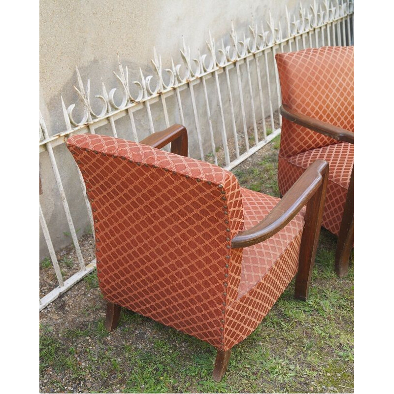 Pair of vintage art-deco armchairs, 1930