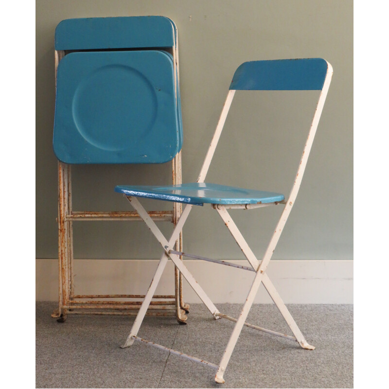 Set of 4 vintage folding garden chairs, 1950s