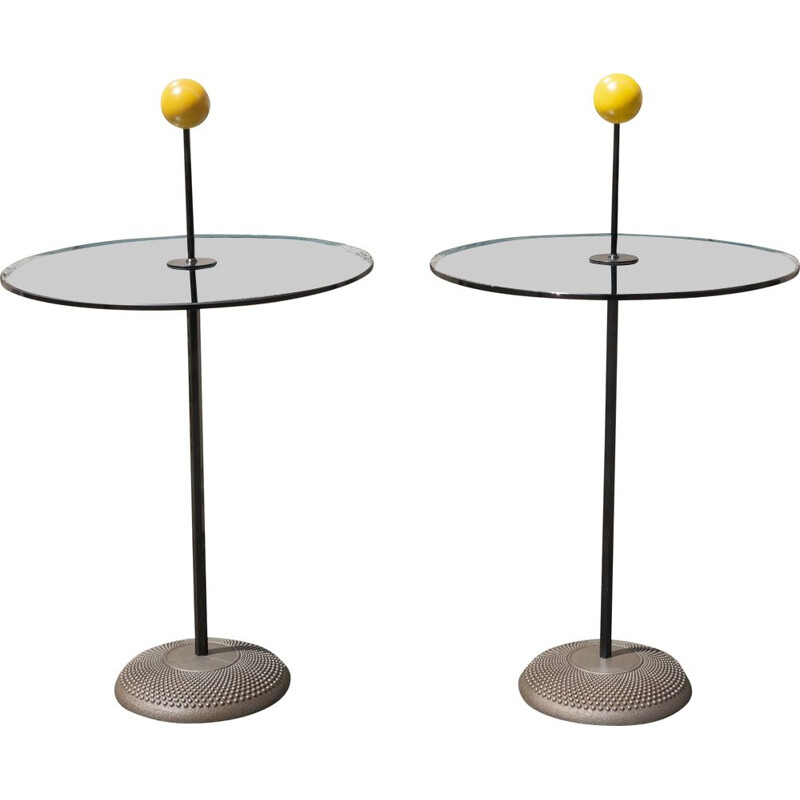 Vintage pedestal table by Pierluigi Cerri for Fontana Arte, 1980