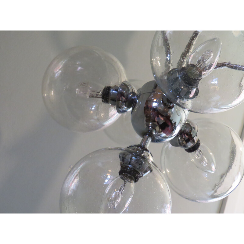 Mid century Sputnik chandelier by Massive Belgium, 1970s