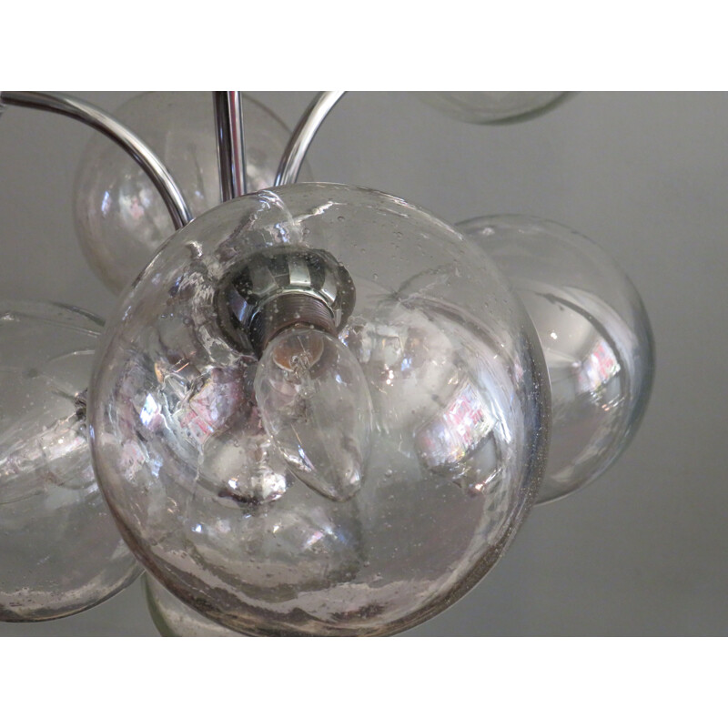 Mid century Sputnik chandelier by Massive Belgium, 1970s