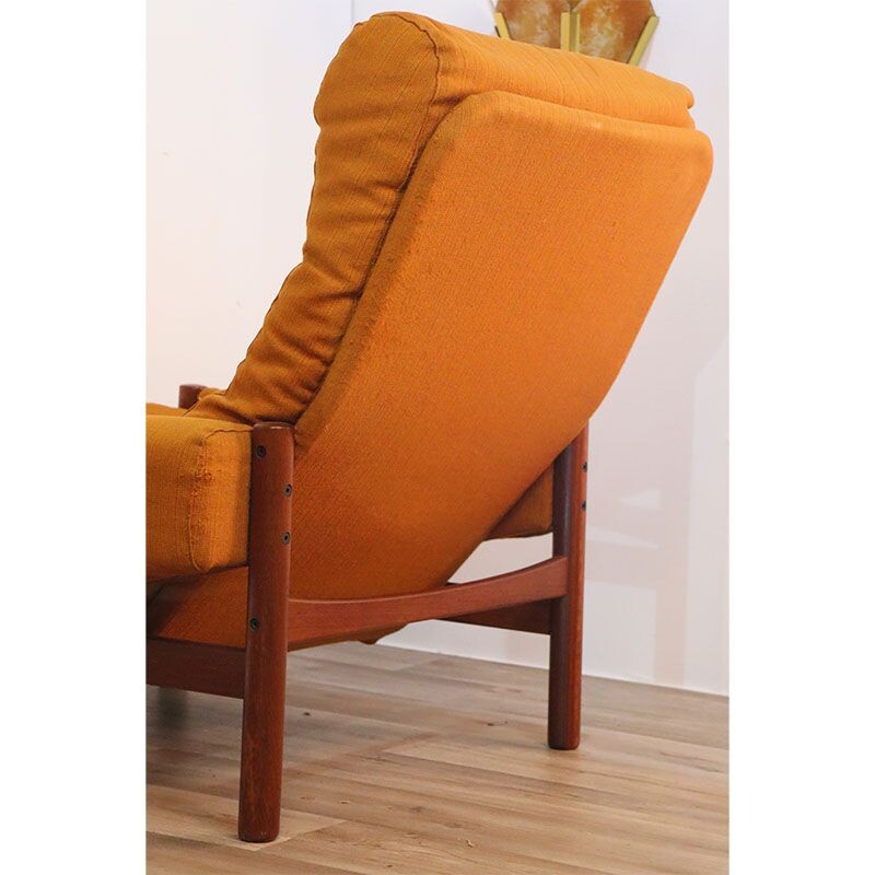 Pair of Scandinavian vintage teak armchairs, 1960