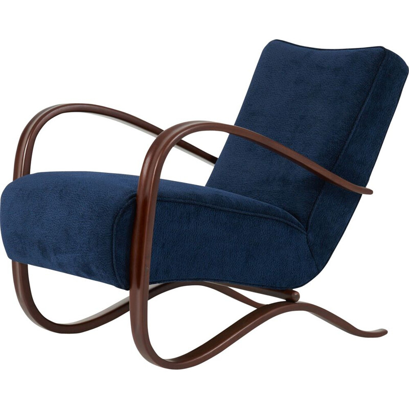 Vintage H-269 lounge chair by Jindrich Halabala, Czechoslovakia 1940s