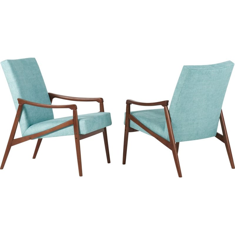 Pair of vintage armchairs by Jiri Jiroutek for Interier Praha, Czechoslovakia 1960