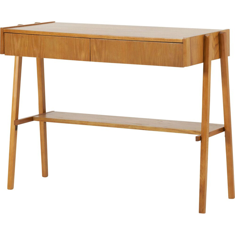Vintage two drawers console, Czechoslovakian 1960