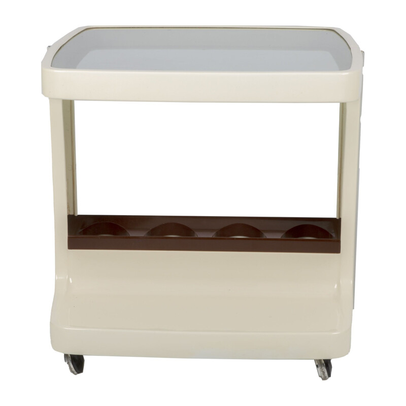 Bar cart vintage curver cream and brown