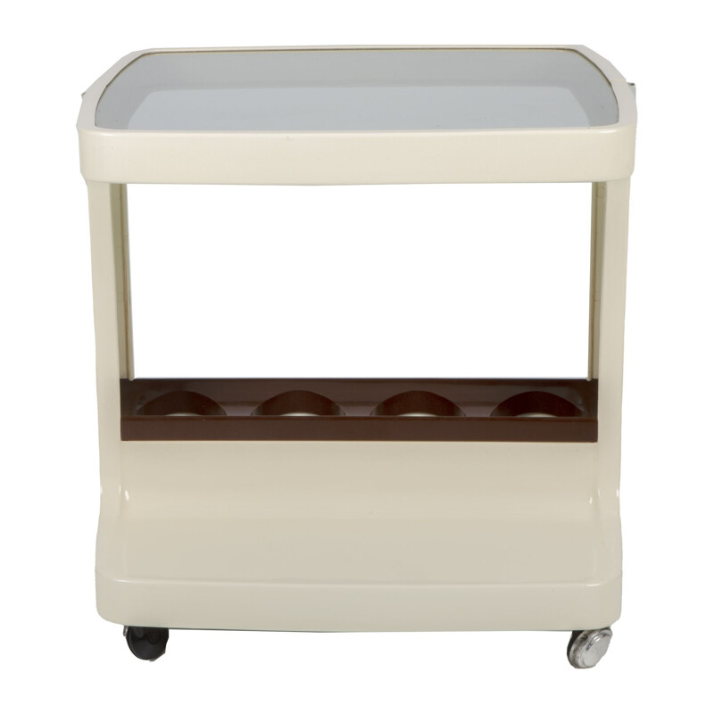 Bar cart vintage curver cream and brown