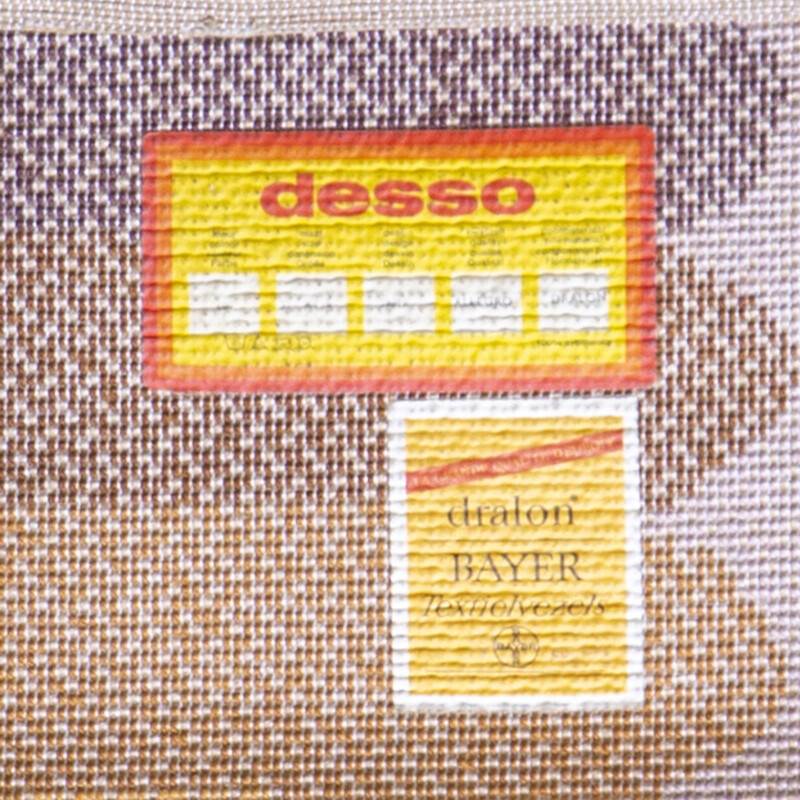 Mid century brown lines Desso rug