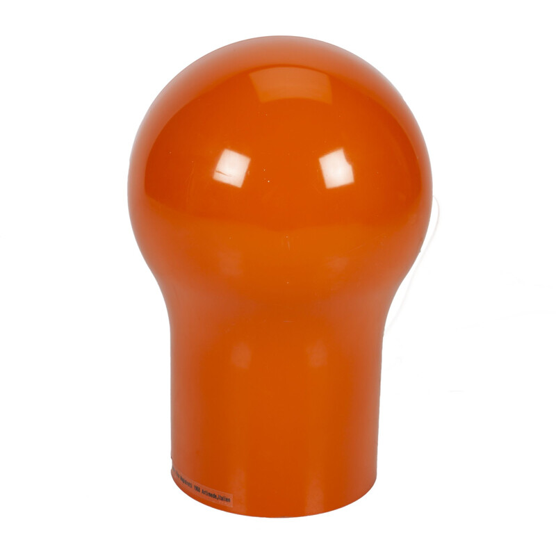 Mid century orange Telegono table lamp by Vico Magistretti for Artemide