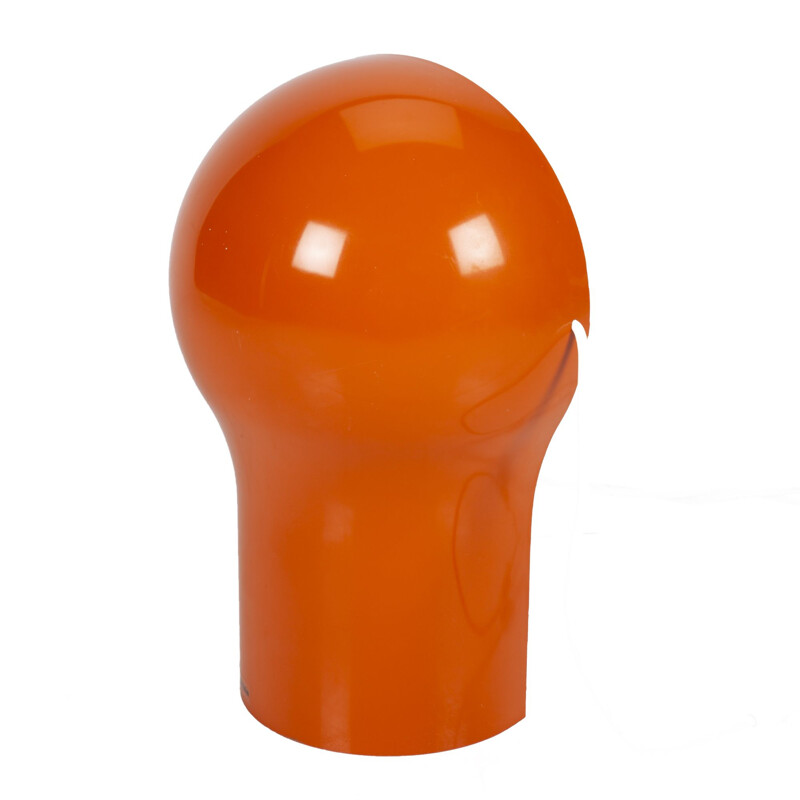 Mid century orange Telegono table lamp by Vico Magistretti for Artemide